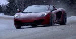 Rhys Millen in a McLaren Automotive 12C Spider vs Snowboarder