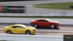 Camaro SS vs Challenger SRT 8 Drag Race